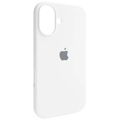 Накладка (з мікрофіброю) Silk Full Protective для iPhone 16- білий