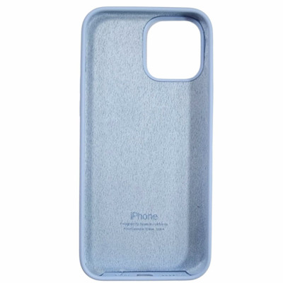 Накладка (з мікрофіброю) Silk Full Protective для iPhone 16 Pro- бузково блакитний