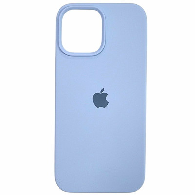 Накладка (з мікрофіброю) Silk Full Protective для iPhone 16 Pro- бузково блакитний