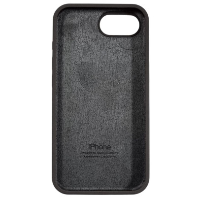 Накладка (з мікрофіброю) Silk Full Protective для iPhone 16e / iPhone 17e- темно-коричневий