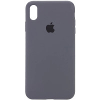 Накладка (з мікрофіброю) Silk Full Protective для iPhone Xs / X- темно-сірий