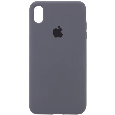 Накладка (з мікрофіброю) Silk Full Protective для iPhone Xs / X- темно-сірий