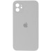 Накладка (з мікрофіброю) Silk Full Camera для iPhone 11 квадратні кути- світло-сірий