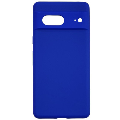 Накладка (з мікрофіброю) Silicone Cover Lakshmi Full Camera для Google Pixel 7- ультра-синій
