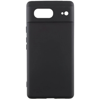 Накладка (з мікрофіброю) Silicone Cover Lakshmi Full Camera для Google Pixel 7- чорний