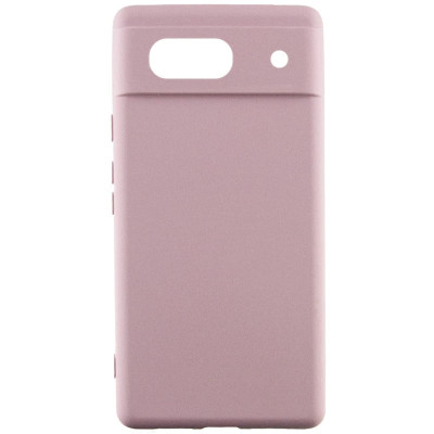 Накладка (з мікрофіброю) Silicone Cover Lakshmi Full Camera для Google Pixel 7a- рожевий пісок
