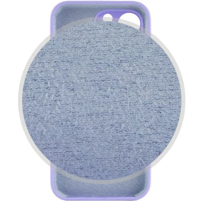 Накладка (з мікрофіброю) Silicone Cover Lakshmi Full Camera для Samsung S23 FE- бузковий