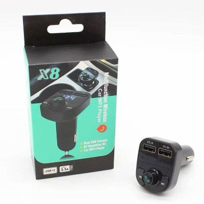 FM модулятор (трансмітер) CAR X8 (3.1A/2USB) FM модулятор (трансмітер) CAR X8 (3.1A/2USB)