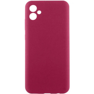 Накладка (з мікрофіброю) Silicone Cover Lakshmi Full Camera для Samsung A07- марсала