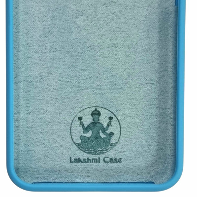 Накладка (з мікрофіброю) Silicone Cover Lakshmi Full Camera для Samsung A07- блакитний