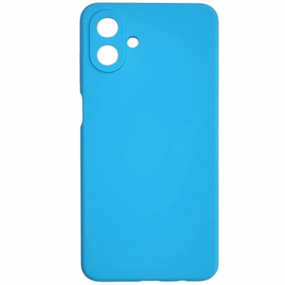 Накладка (з мікрофіброю) Silicone Cover Lakshmi Full Camera для Samsung A07- блакитний