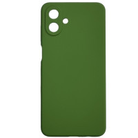 Накладка (з мікрофіброю) Silicone Cover Lakshmi Full Camera для Samsung A07 / A08- темно-зелений