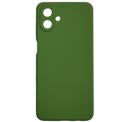 Накладка (з мікрофіброю) Silicone Cover Lakshmi Full Camera для Samsung A07- темно-зелений