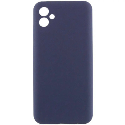 Накладка (з мікрофіброю) Silicone Cover Lakshmi Full Camera для Samsung A07- темно-синій
