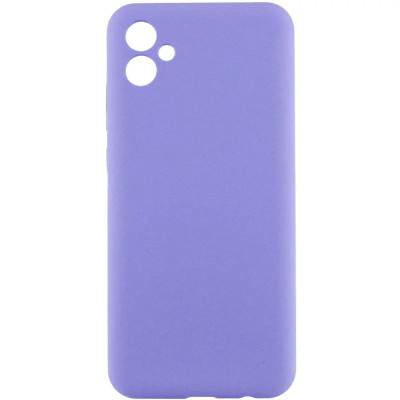 Накладка (з мікрофіброю) Silicone Cover Lakshmi Full Camera для Samsung A07- бузковий
