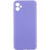 Накладка (з мікрофіброю) Silicone Cover Lakshmi Full Camera для Samsung A07- бузковий