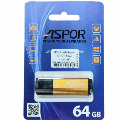 USB Flash Aspor AR121 64GB- золотий