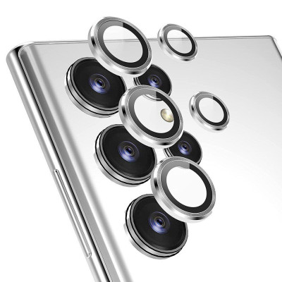 Скло захисне Lens Fixture на камеру для Samsung S24 Ultra- сріблястий Скло захисне Lens Fixture на камеру для Samsung S24 Ultra- сріблястий