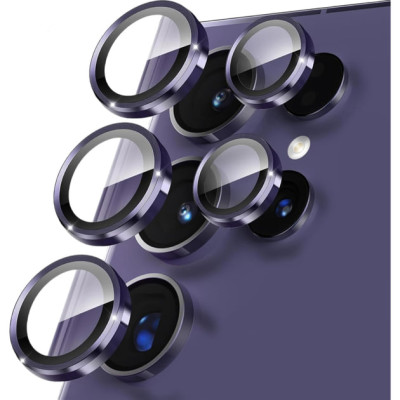 Скло захисне Lens Fixture на камеру для Samsung S24 Ultra- фіолетовий Скло захисне Lens Fixture на камеру для Samsung S24 Ultra- фіолетовий