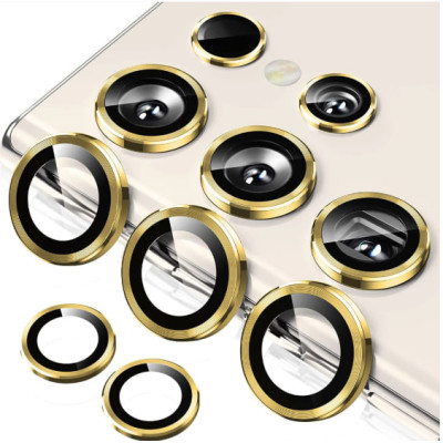 Скло захисне Lens Fixture на камеру для Samsung S23 Ultra- золотий Скло захисне Lens Fixture на камеру для Samsung S23 Ultra- золотий