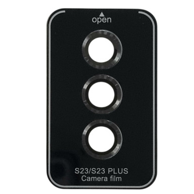 Скло захисне Lens Fixture на камеру для Samsung S23 / S23 Plus / S23 FE- чорний