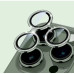 Скло захисне Lens Fixture на камеру зі стразами для iPhone 14 Pro / 14 Pro Max- зелений