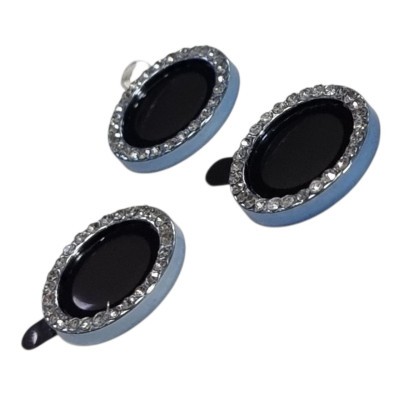 Скло захисне Lens Fixture на камеру зі стразами для iPhone 14 Pro / 14 Pro Max- темно-синій Скло захисне Lens Fixture на камеру зі стразами для iPhone 14 Pro / 14 Pro Max- темно-синій