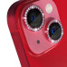 Скло захисне Lens Fixture на камеру зі стразами для iPhone 14 / 14 Plus- червоний