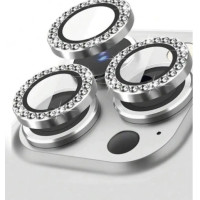 Скло захисне Lens Fixture на камеру зі стразами для iPhone 13 Pro / 13 Pro Max- графітовий Скло захисне Lens Fixture на камеру зі стразами для iPhone 13 Pro / 13 Pro Max- графітовий