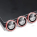 Скло захисне Lens Fixture на камеру зі стразами для iPhone 12 Pro Max- червоний