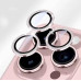 Скло захисне Lens Fixture на камеру зі стразами для iPhone 12 Pro Max- рожевий