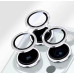 Скло захисне Lens Fixture на камеру зі стразами для iPhone 12 Pro- сріблястий