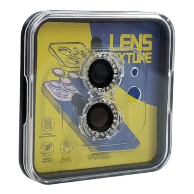 Скло захисне Lens Fixture на камеру зі стразами для iPhone 11 / 12 / 12 Mini- червоний Скло захисне Lens Fixture на камеру зі стразами для iPhone 11 / 12 / 12 Mini- червоний