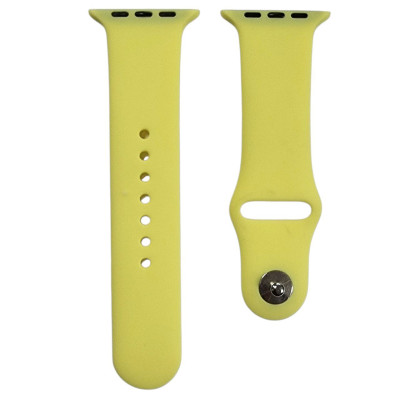 Ремінець силіконовий для Apple Watch 42(ser.1-3)/44/45/46/49mm (S)- №18 лимонно-жовтий