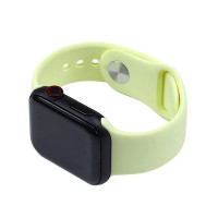 Ремінець силіконовий для Apple Watch 42(ser.1-3)/44/45/46/49mm (S)- №16 кремово-жовтий Ремінець силіконовий для Apple Watch 42(ser.1-3)/44/45/46/49mm (S)- №16 кремово-жовтий