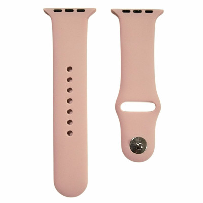 Ремінець силіконовий для Apple Watch 42(ser.1-3)/44/45/46/49mm (S)- №19 рожевий пісок