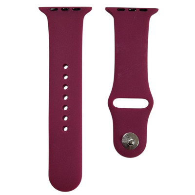 Ремінець силіконовий для Apple Watch 42(ser.1-3)/44/45/46/49mm (S)- №26 марсала