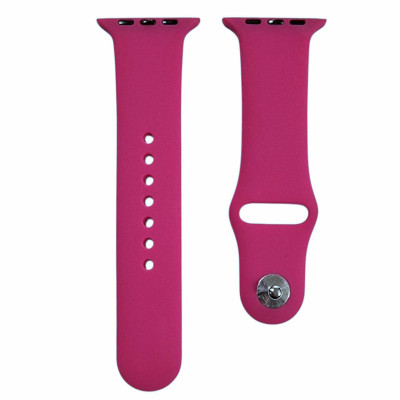 Ремінець силіконовий для Apple Watch 42(ser.1-3)/44/45/46/49mm (S)- №28 рожева троянда Ремінець силіконовий для Apple Watch 42(ser.1-3)/44/45/46/49mm (S)- №28 рожева троянда