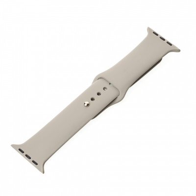 Ремінець силіконовий для Apple Watch 42(ser.1-3)/44/45/46/49mm (S)- №45 світло-сірий Ремінець силіконовий для Apple Watch 42(ser.1-3)/44/45/46/49mm (S)- №45 світло-сірий