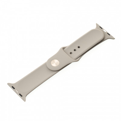 Ремінець силіконовий для Apple Watch 42(ser.1-3)/44/45/46/49mm (S)- №45 світло-сірий