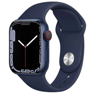 Ремінець силіконовий для Apple Watch 42(ser.1-3)/44/45/46/49mm (L)- №49 темно-синій