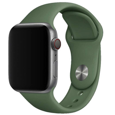 Ремінець силіконовий для Apple Watch 38/40/41/42mm(ser.10) (S)- №2 хакі