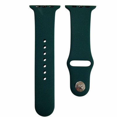 Ремінець силіконовий для Apple Watch 38/40/41/42mm(ser.10) (S)- №3 темно-зелений