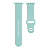 Ремінець силіконовий для Apple Watch 38/40/41/42mm(ser.10) (S)- №6 світло-бірюзовий Ремінець силіконовий для Apple Watch 38/40/41/42mm(ser.10) (S)- №6 світло-бірюзовий