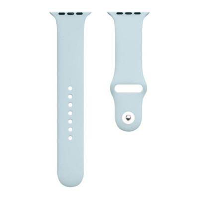 Ремінець силіконовий для Apple Watch 38/40/41/42mm(ser.10) (S)- №8 крижано-блакитний