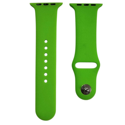 Ремінець силіконовий для Apple Watch 38/40/41/42mm(ser.10) (S)- №12 яскраво-салатовий