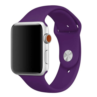 Ремінець силіконовий для Apple Watch 38/40/41/42mm(ser.10) (L)- №23 ультра-фіолетовий