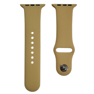 Ремінець силіконовий для Apple Watch 38/40/41/42mm(ser.10) (S)- №14 золотий