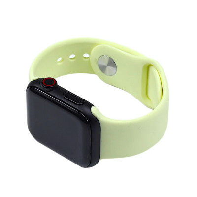 Ремінець силіконовий для Apple Watch 38/40/41/42mm(ser.10) (S)- №16 кремово-жовтий