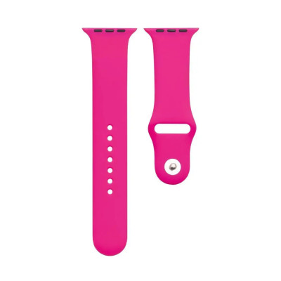 Ремінець силіконовий для Apple Watch 38/40/41/42mm(ser.10) (S)- №21 яскраво-рожевий